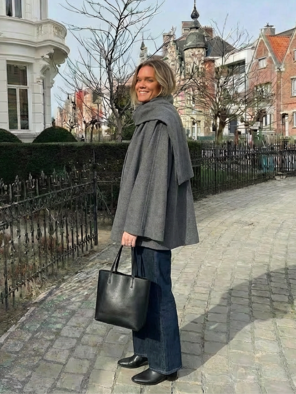 2025 Women Autumn Winter Jackets Coats Casual Solid Scarf Collar Single Breasted Female Elegant Street Jacket Outerwear Clothing