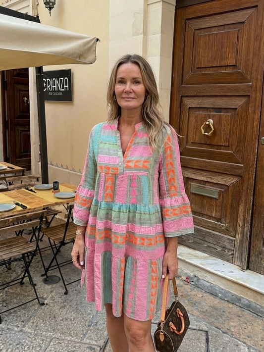 Blue Marlin Print Dress